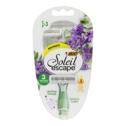 Aparelho Bic Fem Soleil Escaparelhoe C/3 Lav/eucalip