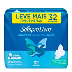 Absorvente S Livre Adapt Plus Suave C/ab C/32