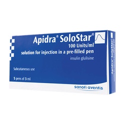 Apidra Solostar 100ui/ml 1x3ml