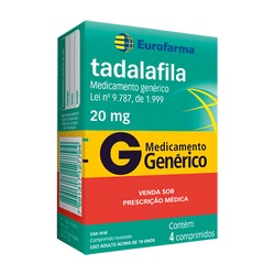 Tadalafila 20mg C/4cpr Eurofarma