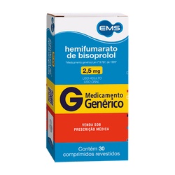 Hemifum Bisoprolol 2,5mg C/30 Comp