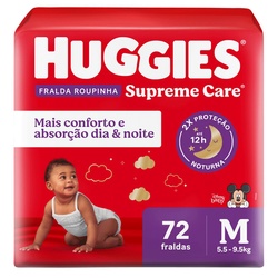 Fralda Huggies Supreme Care Roup Hiper M/ 72