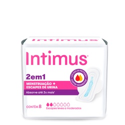 Absorvente Intimus 2 Em 1 Suave C/abas 8un