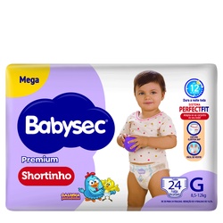 Fralda Babysec Shortinho Mega G C/24(6)
