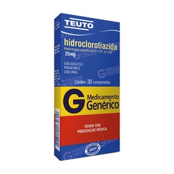 Hidroclorotiazida 25mg C/30 Teuto