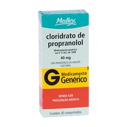 Clor Propranolol 40mg C/30cpr