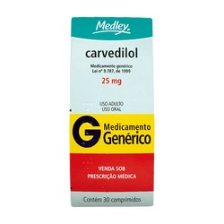 Carvedilol 25mg C/30cprs Medley