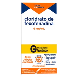 Clor Fexofenadina 6mg/ml 150ml Nova Quim
