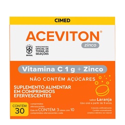 Aceviton Zinco 30comp Eferv