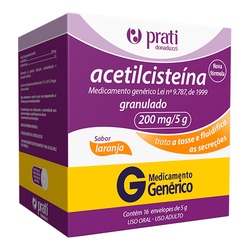 Acetilcisteina 200mg C/16saches Prati