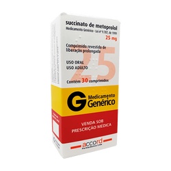 Succinato De Metoprolol Xr 25mg 30cpr
