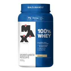Whey Max Titanium 100% Baunilha 900g Pote