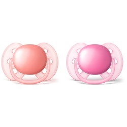 Chupeta Ultra Soft Dupla Lisa 6-18m Menina